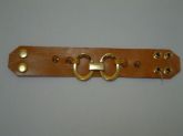 Bracelete de couro com detalhes em Semi jóia