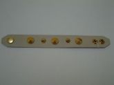 Bracelete de couro com detalhes em Semi jóia